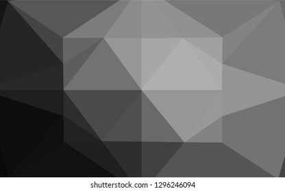 Dark Silver, Gray vector polygon abstract background. Shining illustration, which consist of triangles. A new texture for your design.