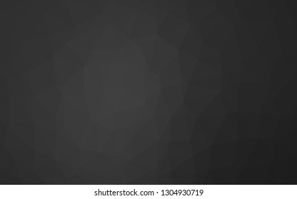 Dark Silver, Gray vector polygon abstract backdrop. A vague abstract illustration with gradient. Template for your brand book.