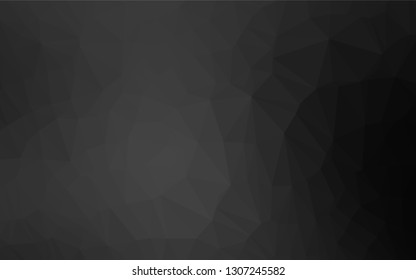 Dark Silver, Gray vector polygon abstract layout. Shining illustration, which consist of triangles. Triangular pattern for your business design.