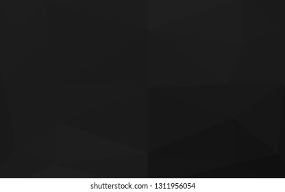 Dark Silver, Gray vector polygon abstract backdrop. A sample with polygonal shapes. New texture for your design.