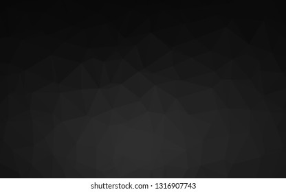 Dark Silver, Gray vector polygon abstract layout. Colorful illustration in Origami style with gradient.  Brand new design for your business.