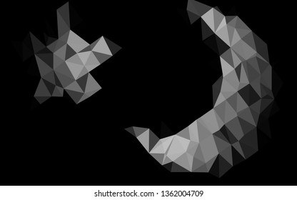 Dark Silver, Gray vector polygon abstract background. Modern geometrical abstract illustration with gradient. Template for a cell phone background.