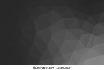 Dark Silver, Gray vector polygon abstract backdrop. Geometric illustration in Origami style with gradient. Completely new template for your business design.