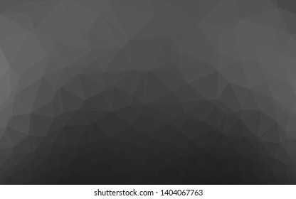Dark Silver, Gray vector polygon abstract backdrop. A sample with polygonal shapes. Elegant pattern for a brand book.