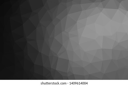 Dark Silver, Gray vector polygon abstract background. Modern geometrical abstract illustration with gradient. Brand new design for your business.