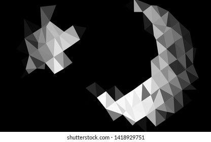 Dark Silver, Gray vector polygon abstract background. Brand new colorful illustration in with gradient. Textured pattern for background.