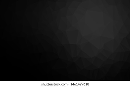 Dark Silver, Gray vector polygon abstract backdrop. Creative illustration in halftone style with gradient. Completely new design for your business.