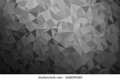Dark Silver, Gray vector polygon abstract background. Creative illustration in halftone style with gradient. Elegant pattern for a brand book.