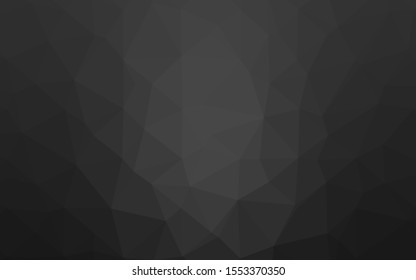 Dark Silver, Gray vector polygon abstract backdrop. An elegant bright illustration with gradient. Template for your brand book.