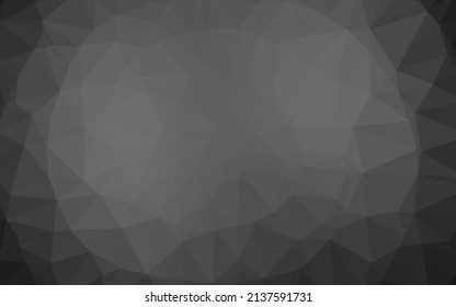 Dark Silver, Gray vector polygon abstract background. Colorful illustration in abstract style with gradient. Template for your brand book.