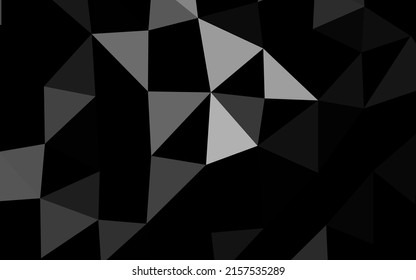 Dark Silver, Gray vector polygon abstract backdrop. Shining illustration, which consist of triangles. The best triangular design for your business.