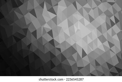 Dark Silver, Gray vector polygon abstract backdrop. Creative illustration in halftone style with gradient. Brand new design for your business.