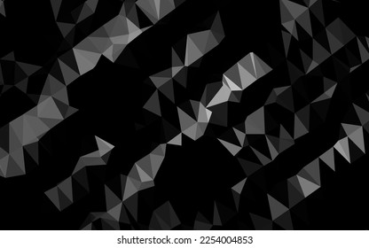 Dark Silver, Gray vector polygon abstract backdrop. Shining colored illustration in a Brand new style. Polygonal design for your web site.