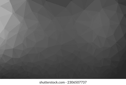 Dark Silver, Gray vector polygon abstract layout. A vague abstract illustration with gradient. New texture for your design.