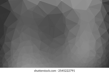 Dark Silver, Gray vector polygon abstract background. Creative illustration in halftone style with gradient. Template for a cell phone background.