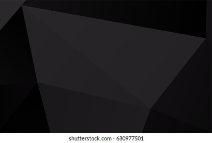 Dark Silver, Gray vector polygon abstract pattern. An elegant bright illustration with gradient. A new texture for your design.