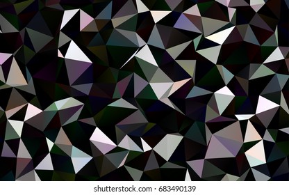 Dark Silver, Gray vector polygon abstract template. Glitter abstract illustration with an elegant design. The completely new template can be used for your brand book.