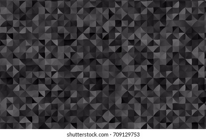 Dark Silver, Gray vector polygon abstract template. Shining illustration, which consist of triangles. The elegant pattern can be used as part of a brand book.