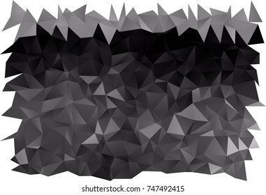 Dark Silver, Gray vector polygon abstract background. Modern geometrical abstract illustration with gradient. The template can be used as a background for cell phones.