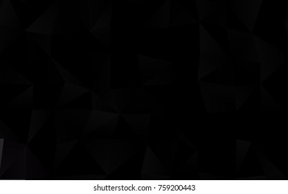 Dark Silver, Gray vector polygon abstract template. Triangular geometric sample with gradient.  A new texture for your design.