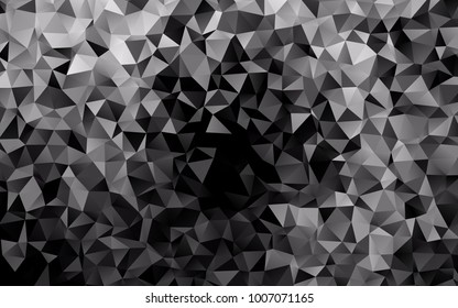 Dark Silver, Gray vector polygonal pattern. Brand-new colored illustration in blurry style with gradient. The polygonal design can be used for your web site.