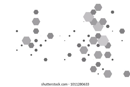 Dark Silver, Gray vector polygonal illustration, which consist of hexagons. Hexagonal design for your business. Creative geometric background in Origami style with gradient