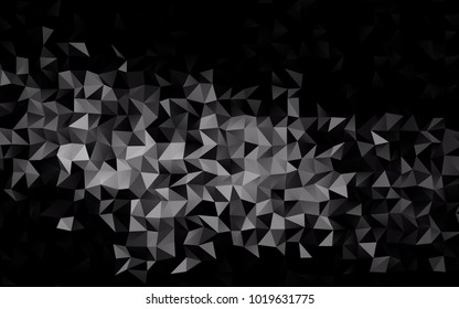 Dark Silver, Gray vector polygonal background. Creative geometric illustration in Origami style with gradient. The completely new template can be used for your brand book.