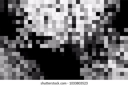 Dark Silver, Gray vector polygonal illustration consisting of rectangles. Rectangular design for your business. Creative geometric background in origami style with gradient.