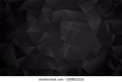 Dark Silver, Gray vector polygonal pattern. Shining colored illustration in a brand-new style. A completely new design for your business.