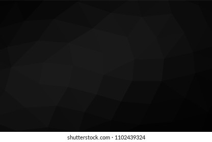 Dark Silver, Gray vector polygonal background. Triangular geometric sample with gradient.  Brand new style for your business design.