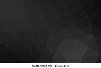 Dark Silver, Gray vector polygonal polygonal. Brand new colored illustration in blurry style with gradient. A completely new template for your business design.