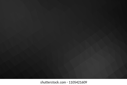 Dark Silver, Gray vector polygonal template. Brand new colored illustration in blurry style with gradient. The polygonal design can be used for your web site.