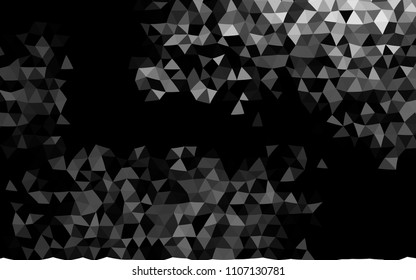 Dark Silver, Gray vector polygonal pattern. Creative illustration in halftone style with gradient. The textured pattern can be used for background.