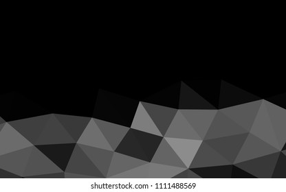 Dark Silver, Gray vector polygonal polygonal. Shining colored illustration in a Brand new style. Brand new style for your business design.