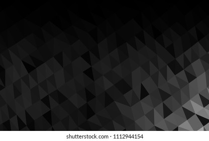 Dark Silver, Gray vector polygonal template. An elegant bright illustration with gradient. The best triangular design for your business.