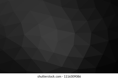 Dark Silver, Gray vector polygonal polygonal. An elegant bright illustration with gradient. The elegant pattern can be used as part of a brand book.