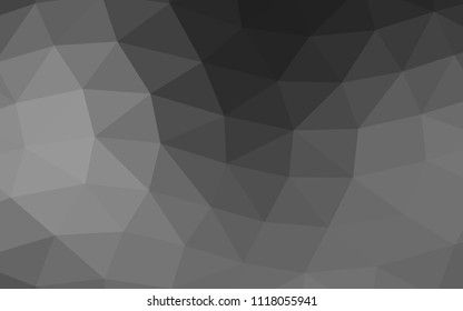 Dark Silver, Gray vector polygonal polygonal. Creative illustration in halftone style with gradient. Brand new style for your business design.