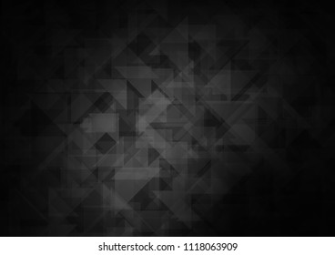 Dark Silver, Gray vector polygonal polygonal. A vague abstract illustration with gradient. The elegant pattern can be used as part of a brand book.