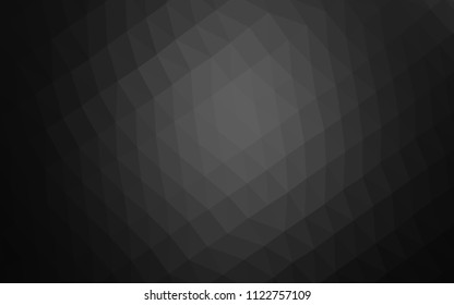 Dark Silver, Gray vector polygonal pattern. Modern geometrical abstract illustration with gradient. The polygonal design can be used for your web site.