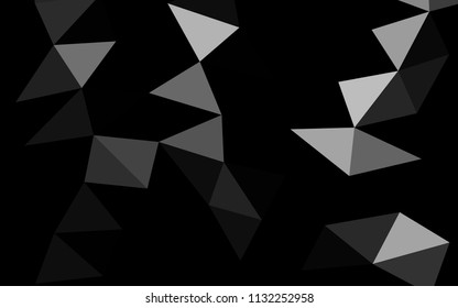 Dark Silver, Gray vector polygonal polygonal. An elegant bright illustration with gradient. The template can be used as a background for cell phones.