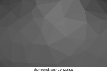 Dark Silver, Gray vector polygonal template. Shining illustration, which consist of triangles. The elegant pattern can be used as part of a brand book.