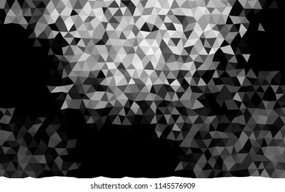 Dark Silver, Gray vector polygonal background. Shining colored illustration in a Brand new style. The best triangular design for your business.