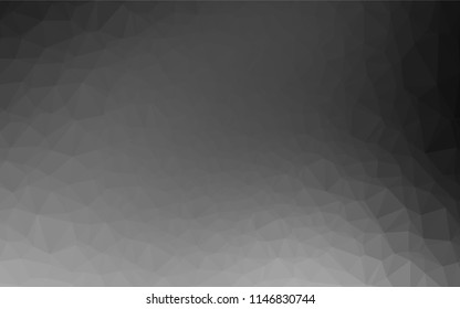 Dark Silver, Gray vector polygonal background. Geometric illustration in Origami style with gradient.  Brand new style for your business design.