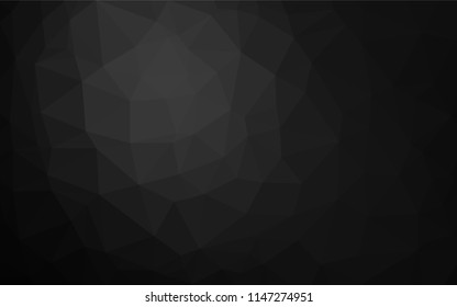 Dark Silver, Gray vector polygonal template. Colorful abstract illustration with gradient. The best triangular design for your business.