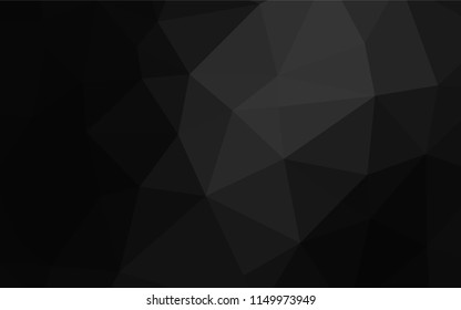 Dark Silver, Gray vector polygonal template. Brand new colored illustration in blurry style with gradient. The textured pattern can be used for background.