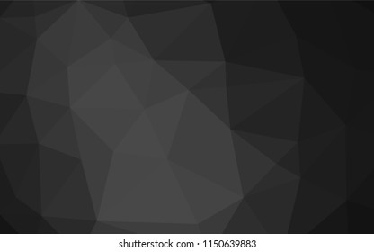 Dark Silver, Gray vector polygonal pattern. A vague abstract illustration with gradient. Brand new design for your business.