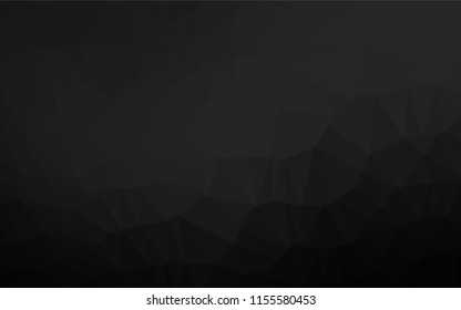 Dark Silver, Gray vector polygonal background. Glitter abstract illustration with an elegant design. The best triangular design for your business.