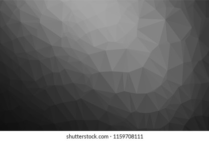 Dark Silver, Gray vector polygonal template. Creative geometric illustration in Origami style with gradient. The best triangular design for your business.