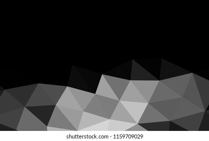 Dark Silver, Gray vector polygonal polygonal. An elegant bright illustration with gradient. The completely new template can be used for your brand book.