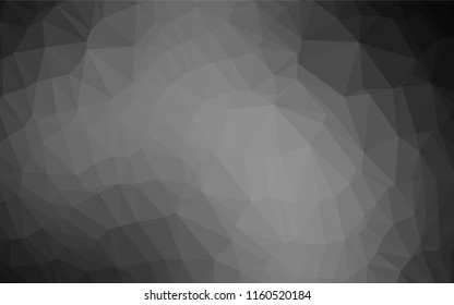 Dark Silver, Gray vector polygonal template. Shining colored illustration in a Brand new style. The textured pattern can be used for background.